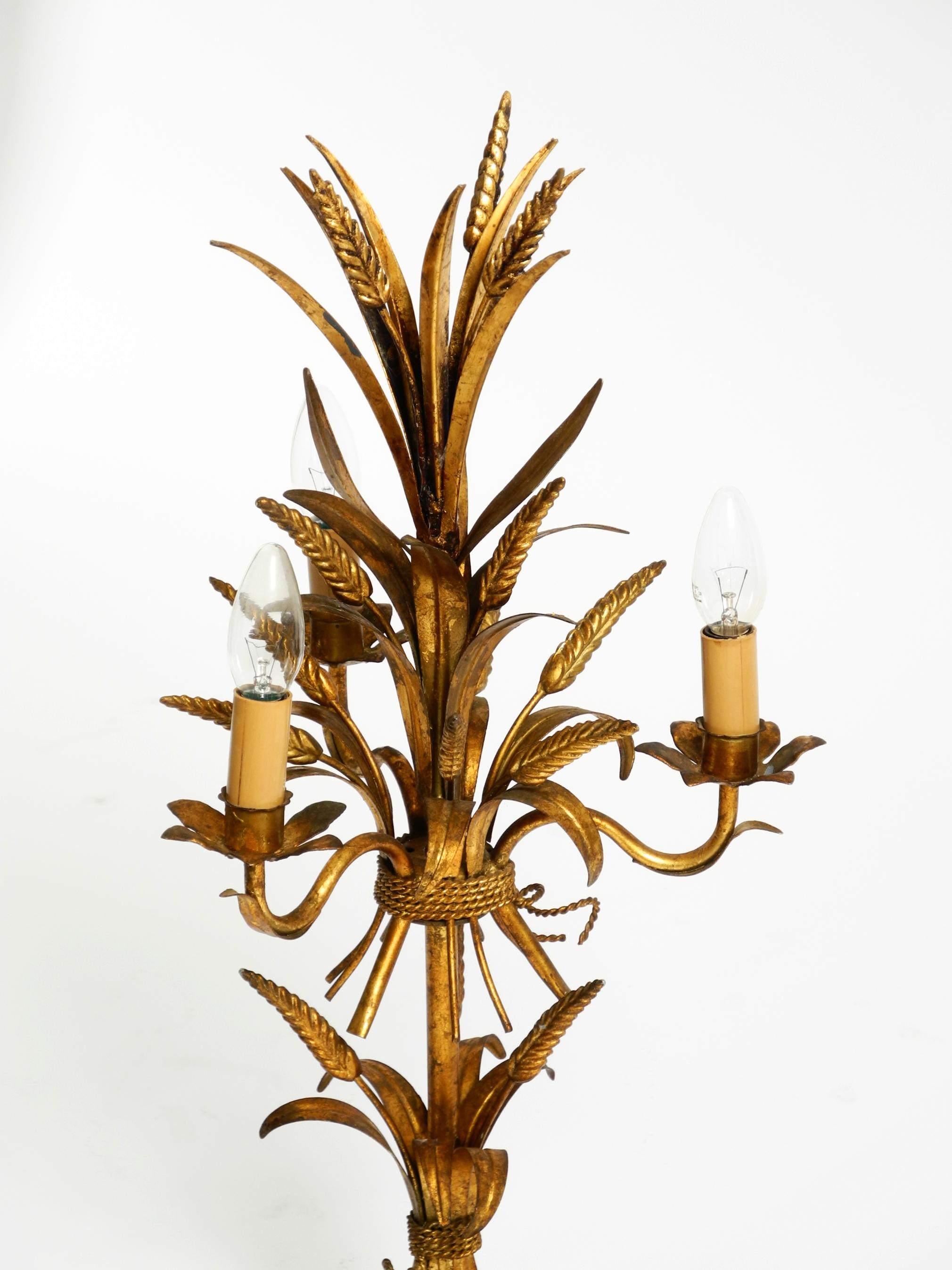 Beautiful 1970s floral table lamp by Hans Kögl in the shape of a wheat sheaf im Zustand „Gut“ im Angebot in München, DE