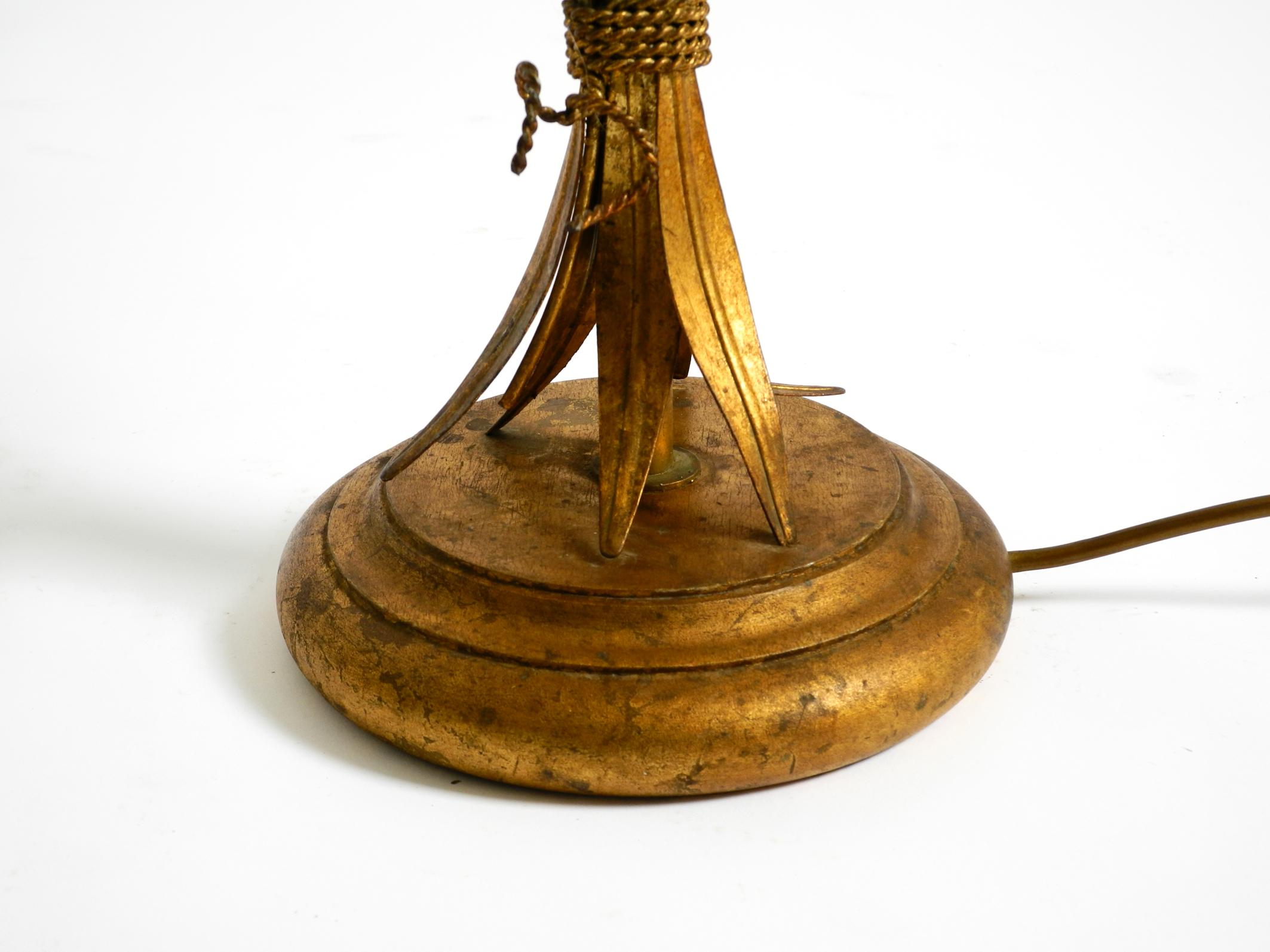 Beautiful 1970s floral table lamp by Hans Kögl in the shape of a wheat sheaf im Angebot 1