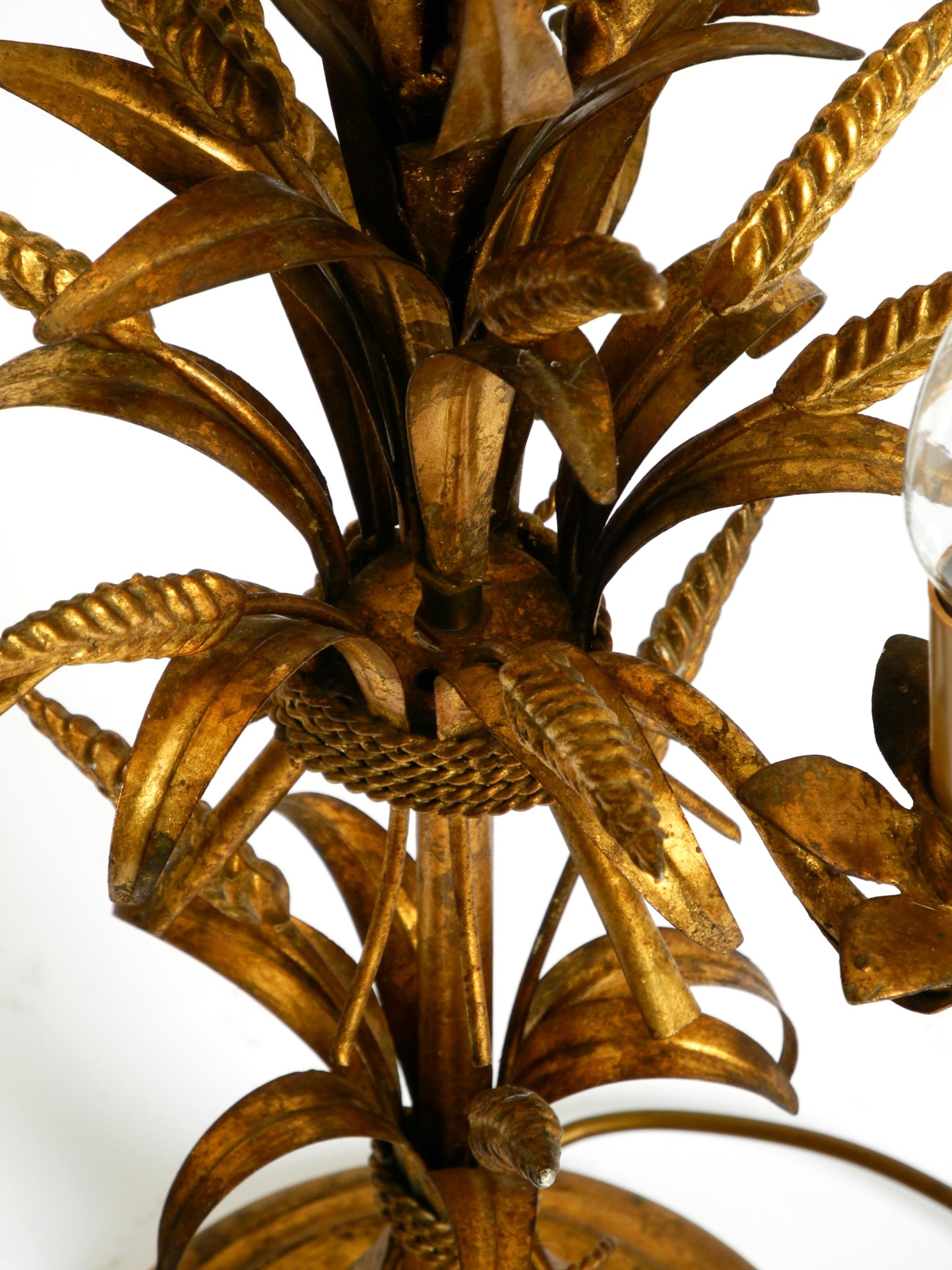 Beautiful 1970s floral table lamp by Hans Kögl in the shape of a wheat sheaf im Angebot 2