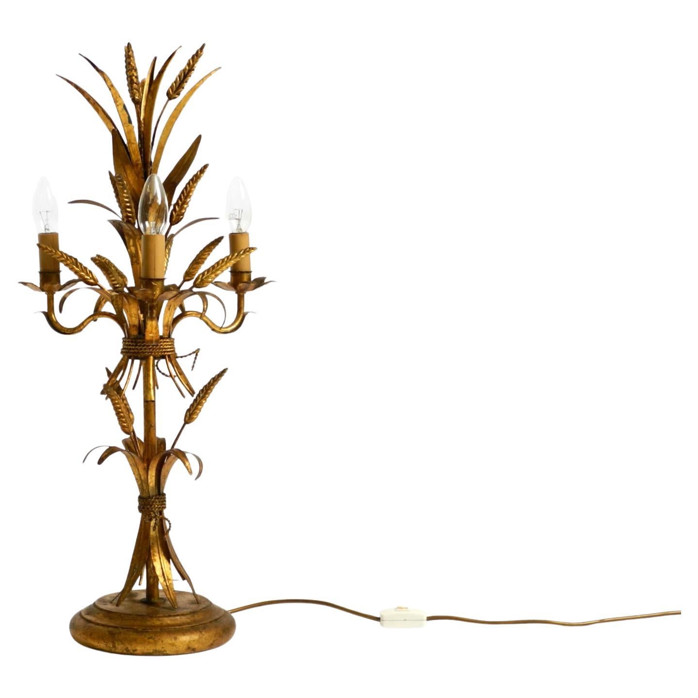 Beautiful 1970s floral table lamp by Hans Kögl in the shape of a wheat sheaf im Angebot
