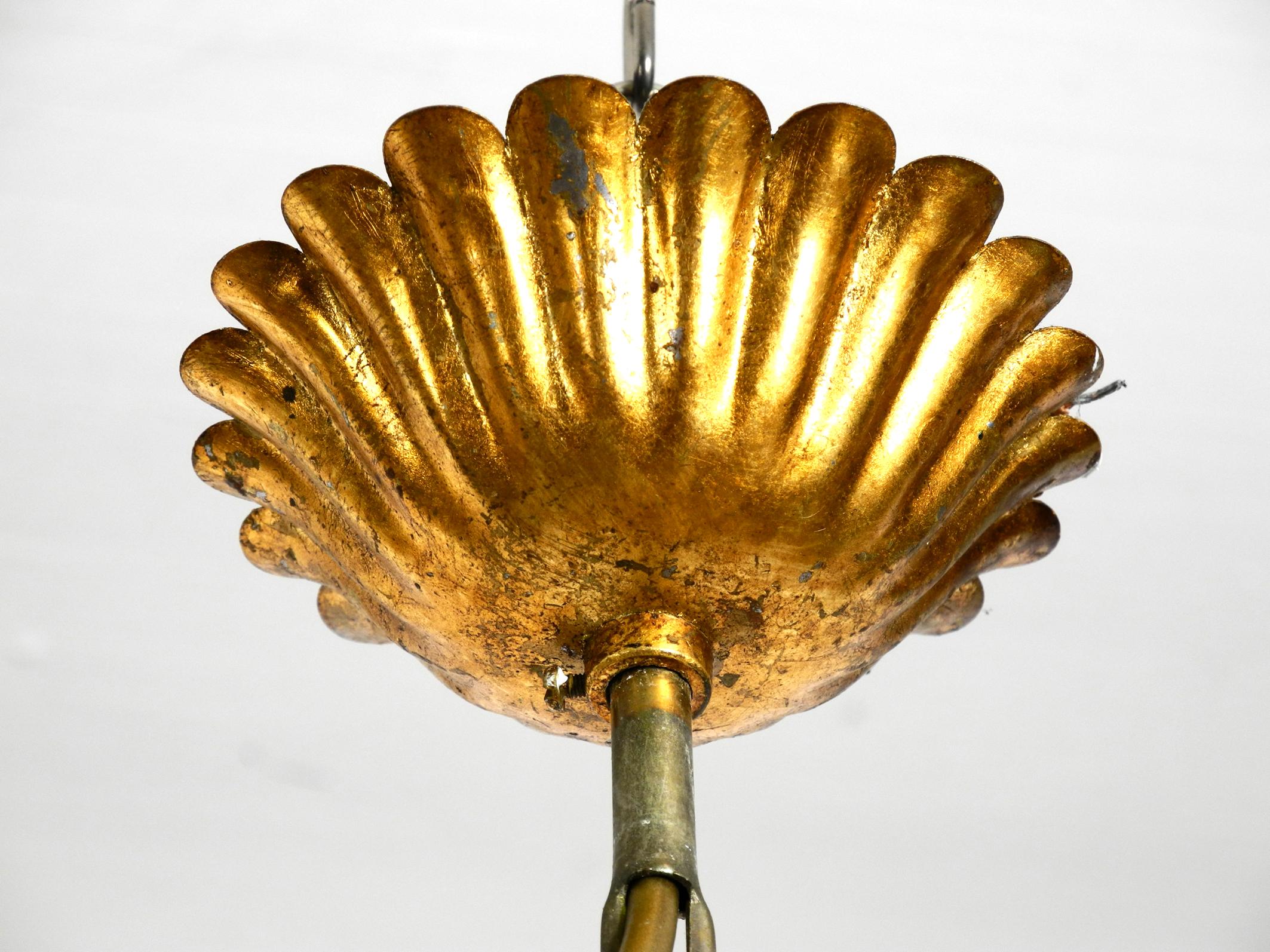 Beautiful 1970s Gold-Plated 5-Armed Metal Chandelier by Hans Kögl 3