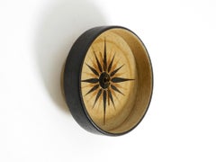 Handmade Round Ceramic Wall Clock, Mid-Century Modern, Germany, 1970s