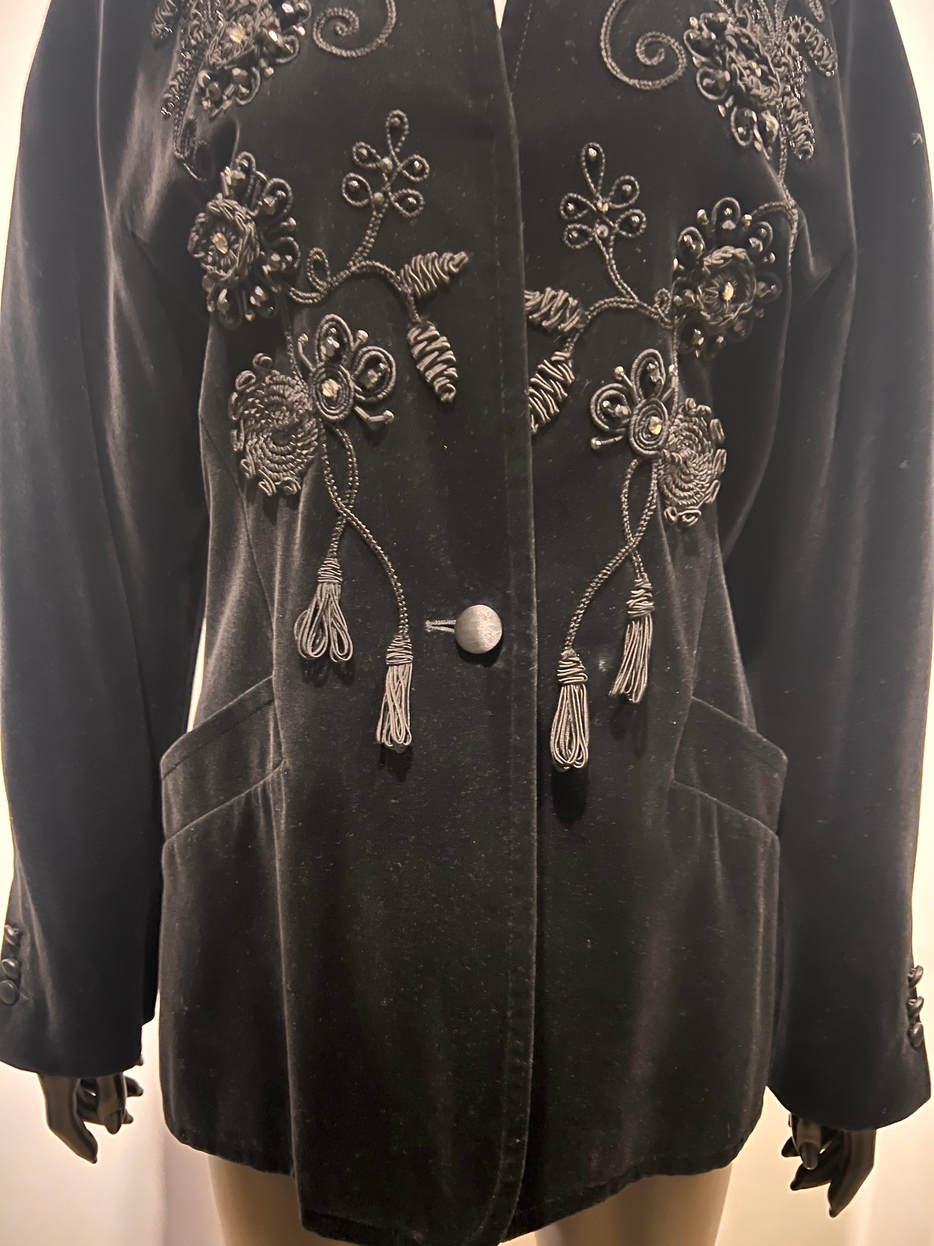 Beautiful 1990s ESCADA evening Jacket with ornate ribbon work and embroidery 2