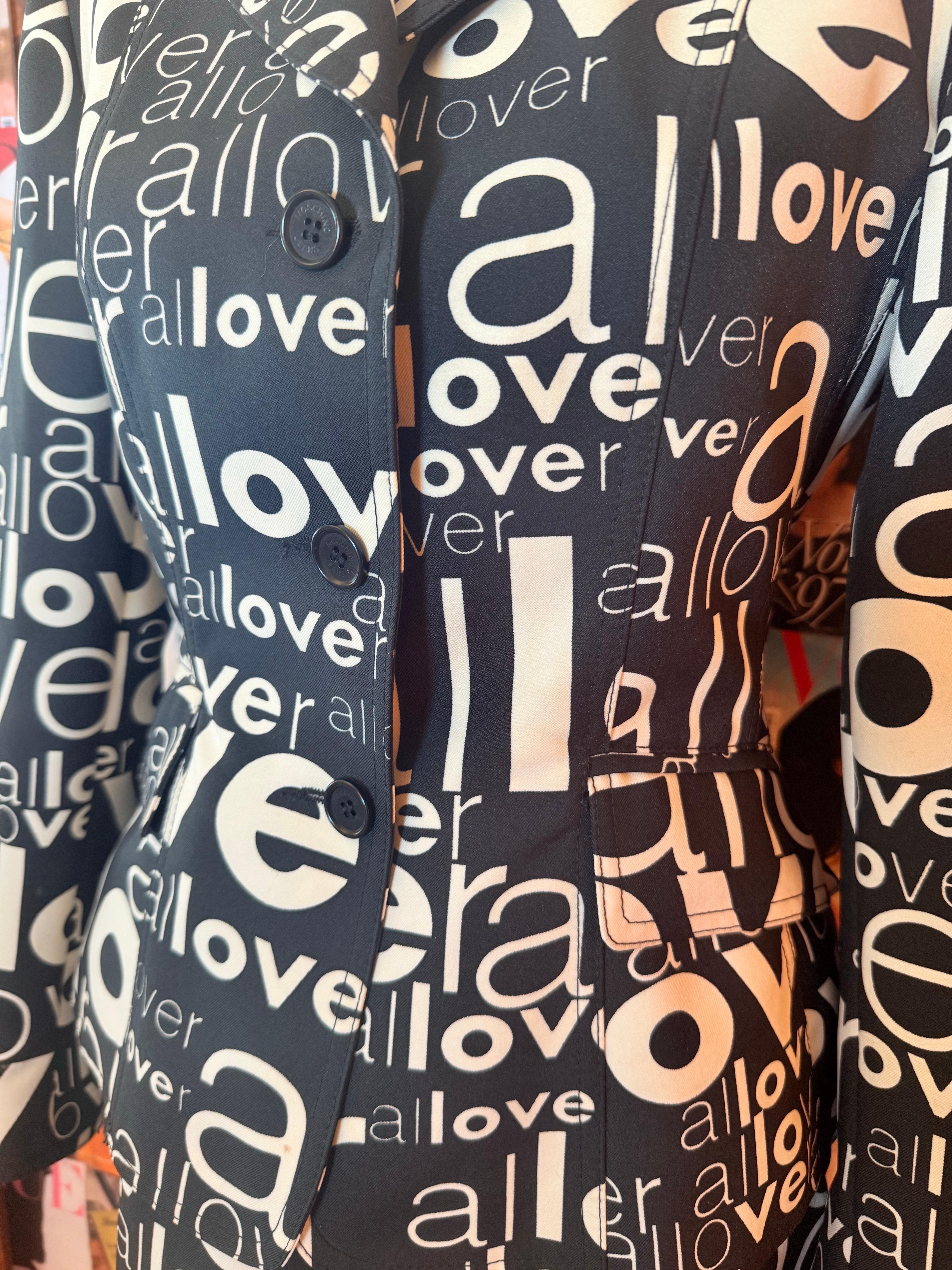 Precioso traje vintage de los años 90 de Moschino JEANS Negro en venta