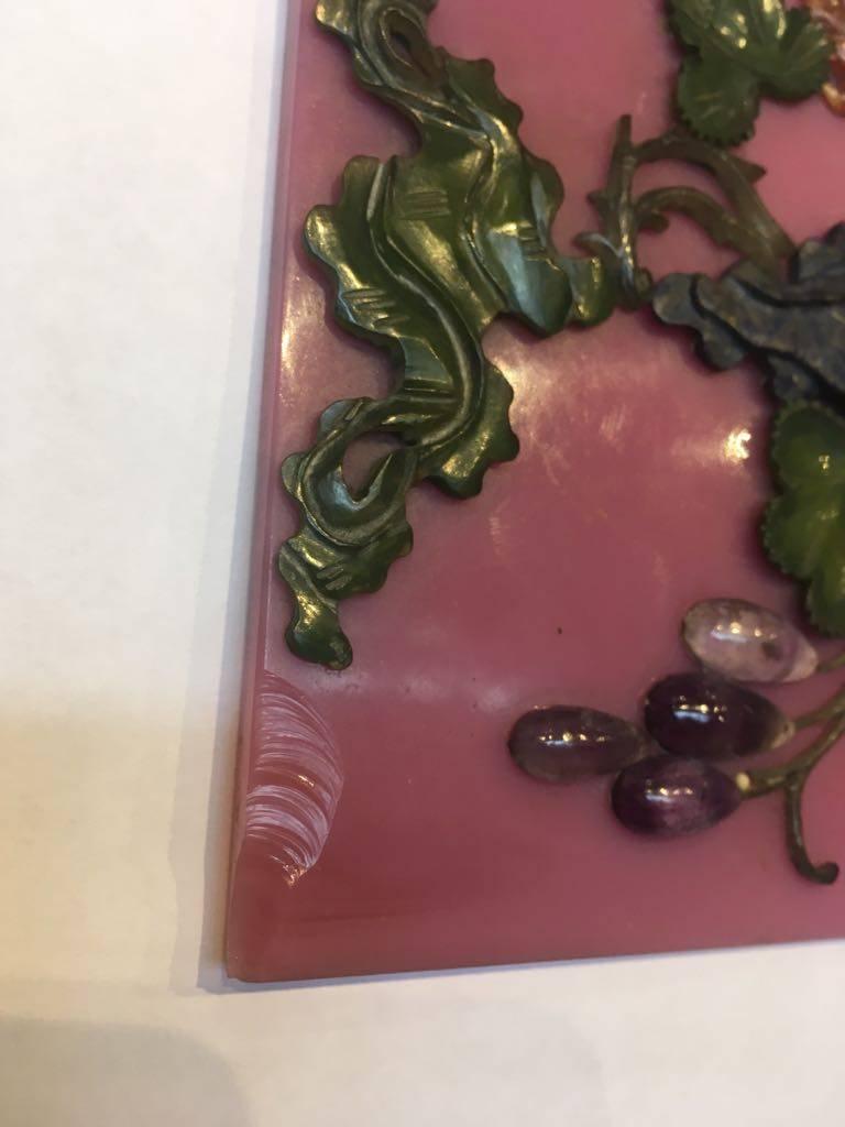 Beautiful 19th-20th Century Chinese Decorative Pink Glass For Sale 5