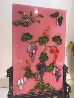 Beautiful 19th-20th Century Chinese Decorative Pink Glass