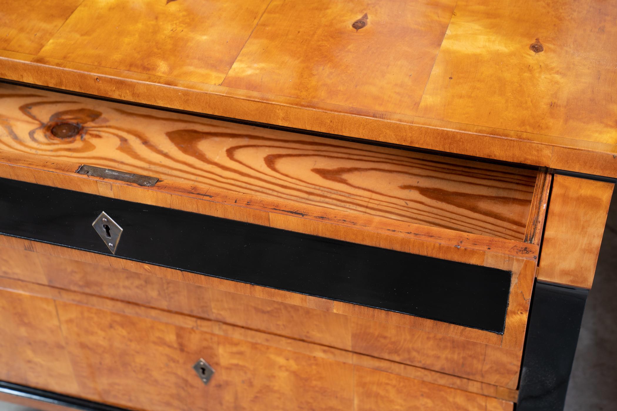 Ebony Beautiful 19th Century Biedermeier Commode