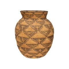 Magnifique panier apache figuratif en forme d'olla du 19e siècle