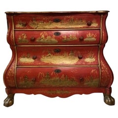 Beautiful 19th Century Chinoiserie Japanned Chest