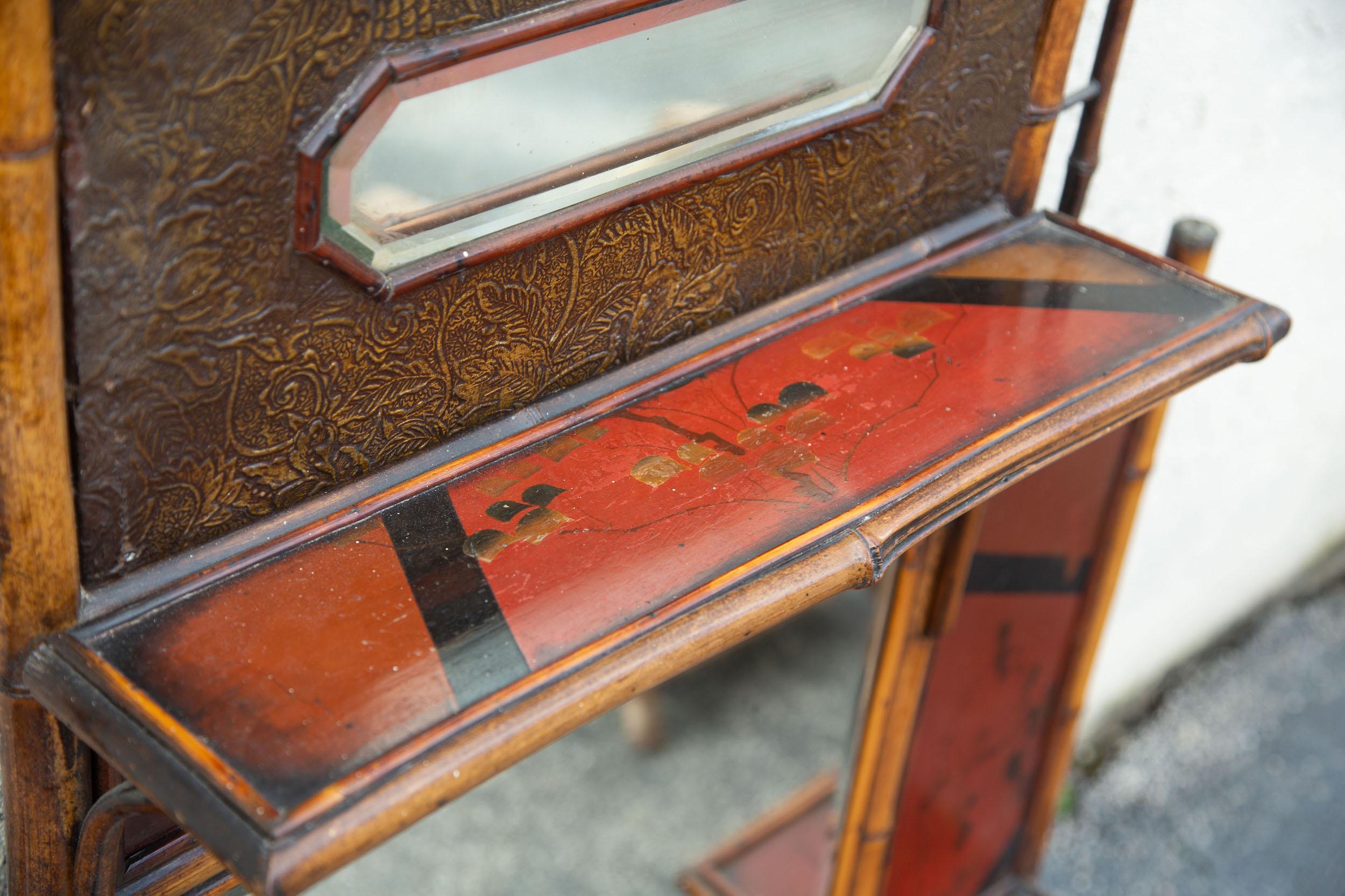 Beautiful 19th Century English Bamboo Wall Mirror 4