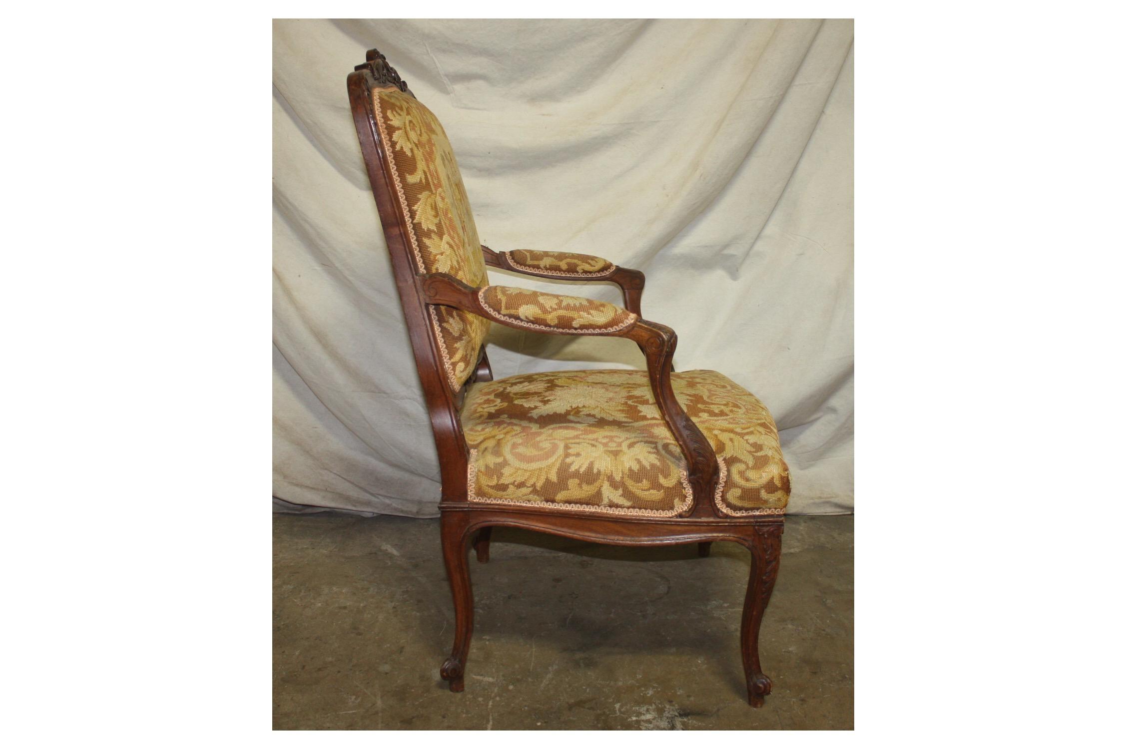 Beautiful 19th Century French Armchair In Good Condition In Stockbridge, GA