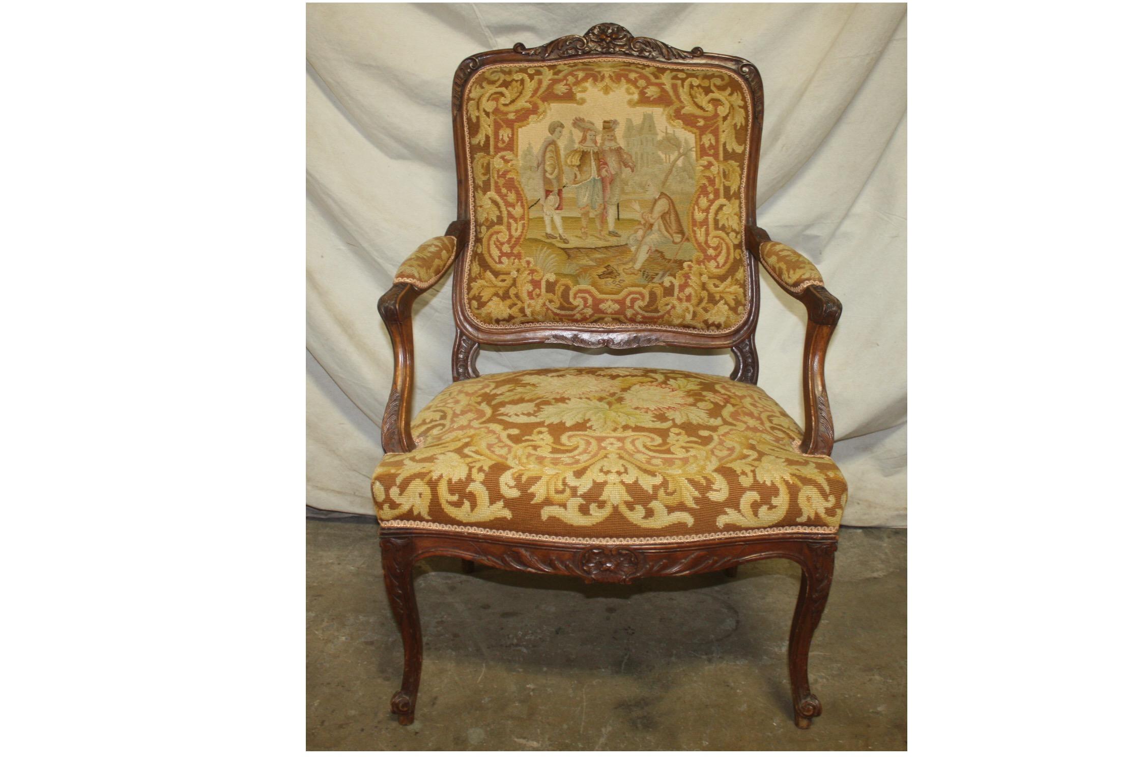 Fabric Beautiful 19th Century French Armchair