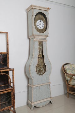 Beautiful 19th Century French Blue and White Morbier Clock