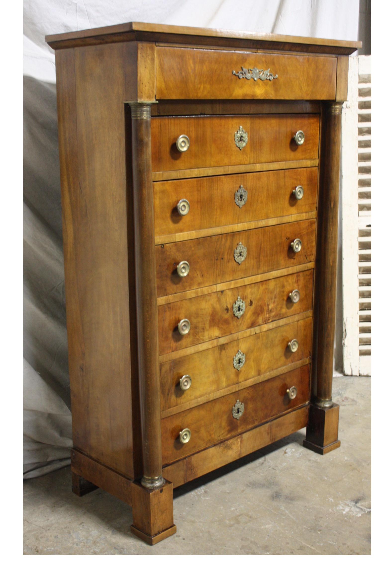Beautiful 19th century French Empire weekly dresser.