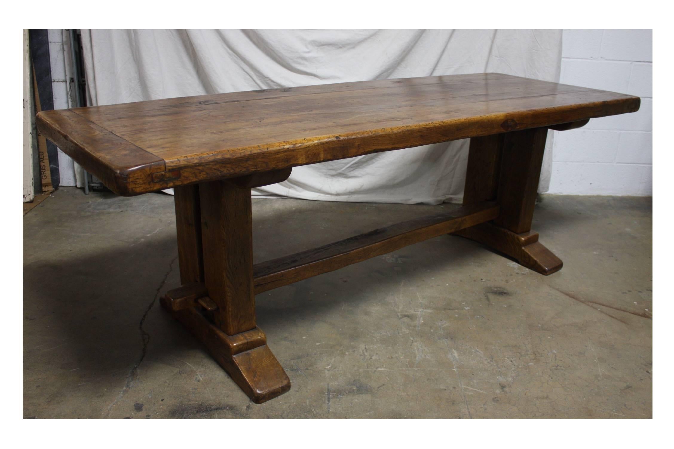 Rustic Beautiful French Farm Table, 19th Century