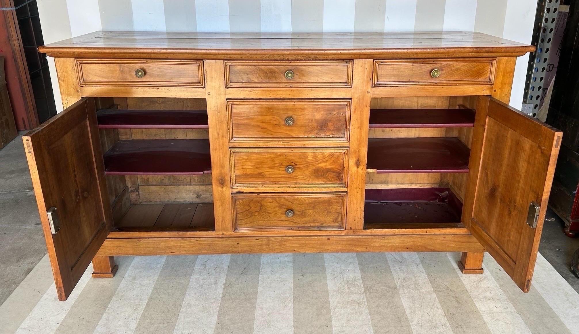Preciosa enfilada francesa de madera de frutal del siglo XIX en venta 2