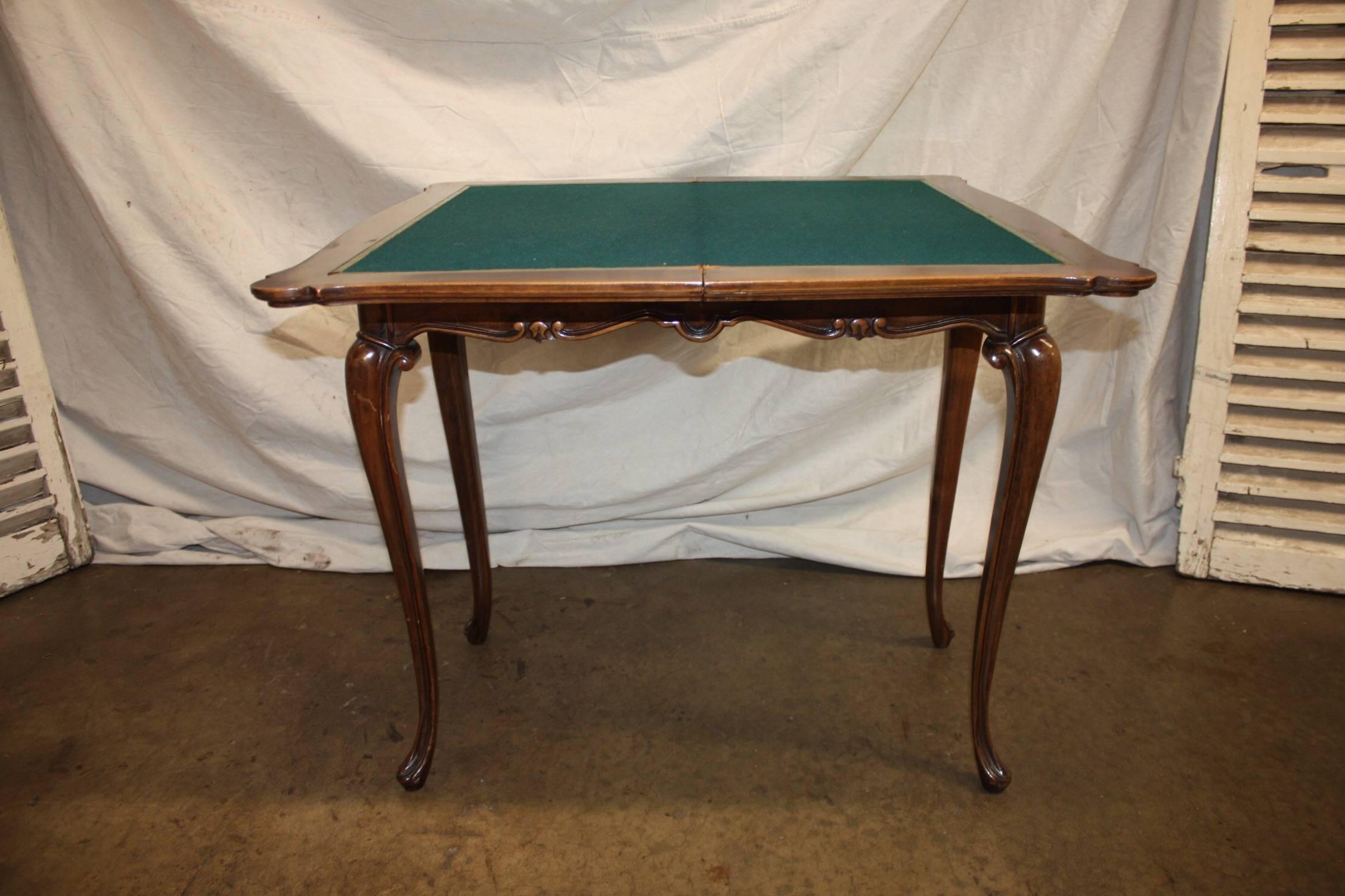 Walnut Beautiful 19th Century French Game Table For Sale