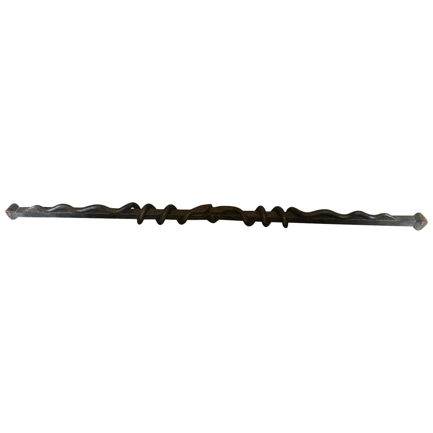 Beautiful 19th Century French Iron Bar