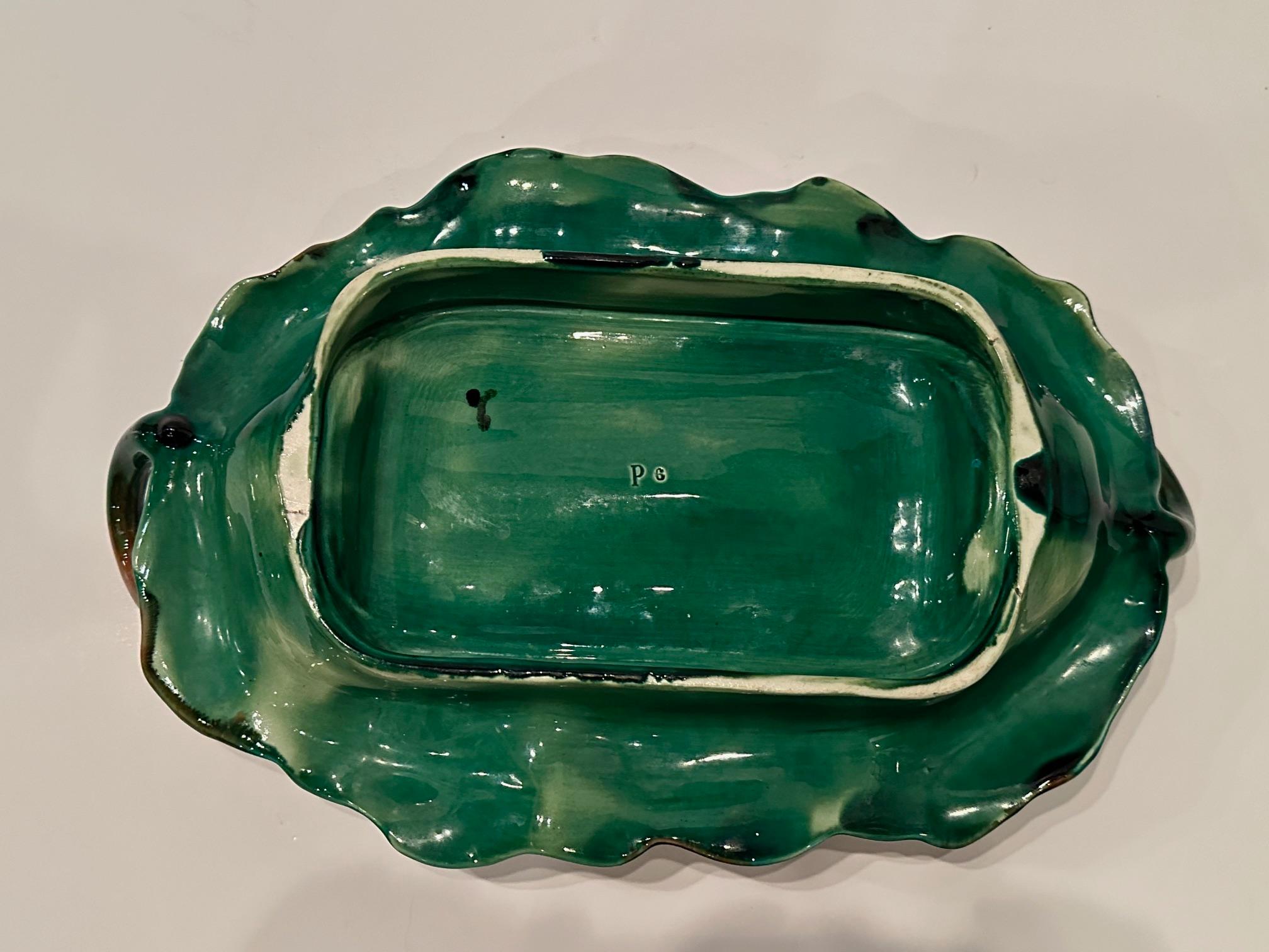 Beautiful 19th Century French Majolica Serving Dish For Sale 3