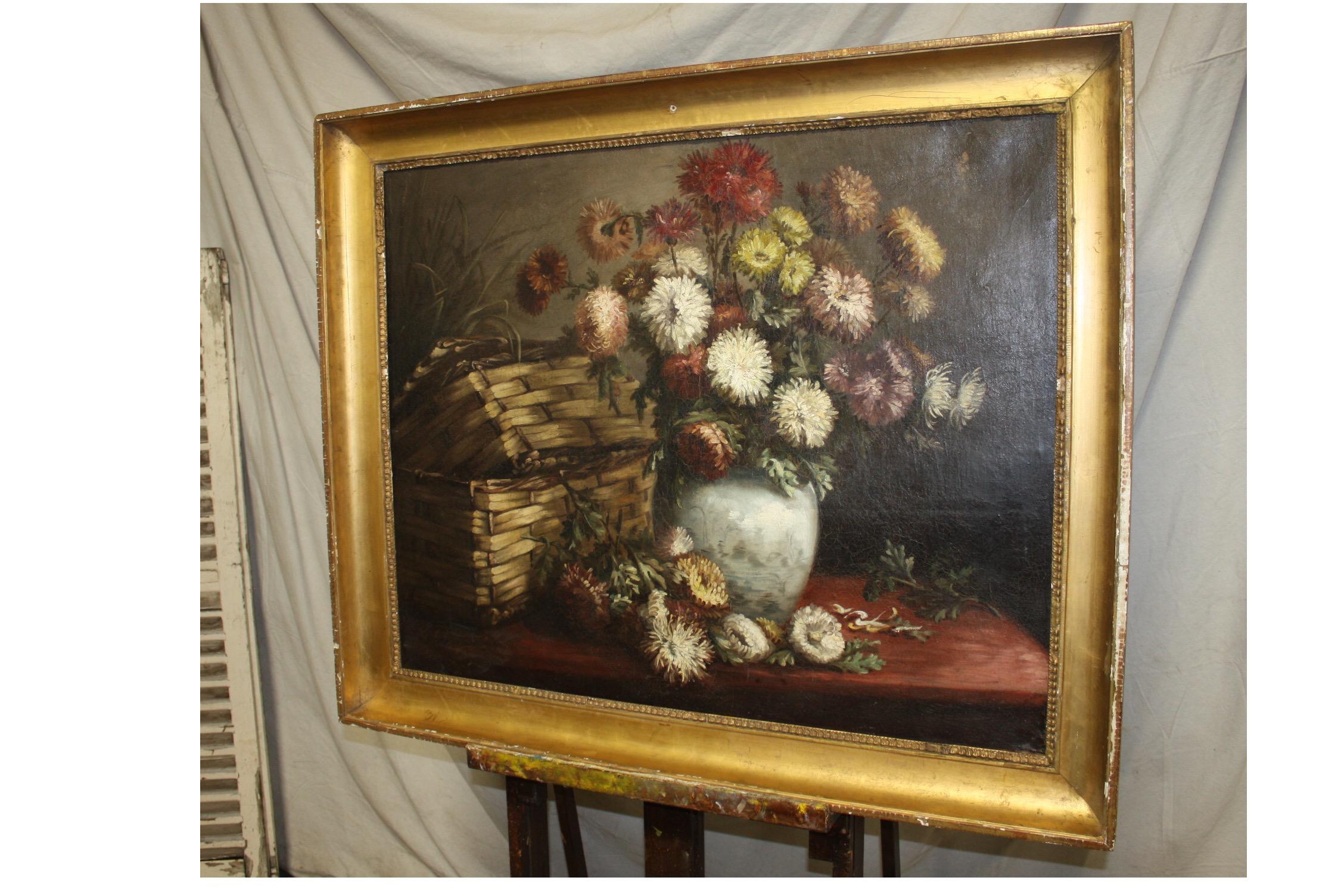 Beautiful 19th century, French oil on canvas.
