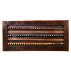 Antique Beautiful 19th Century French Wooden Abacus with Original Lettering