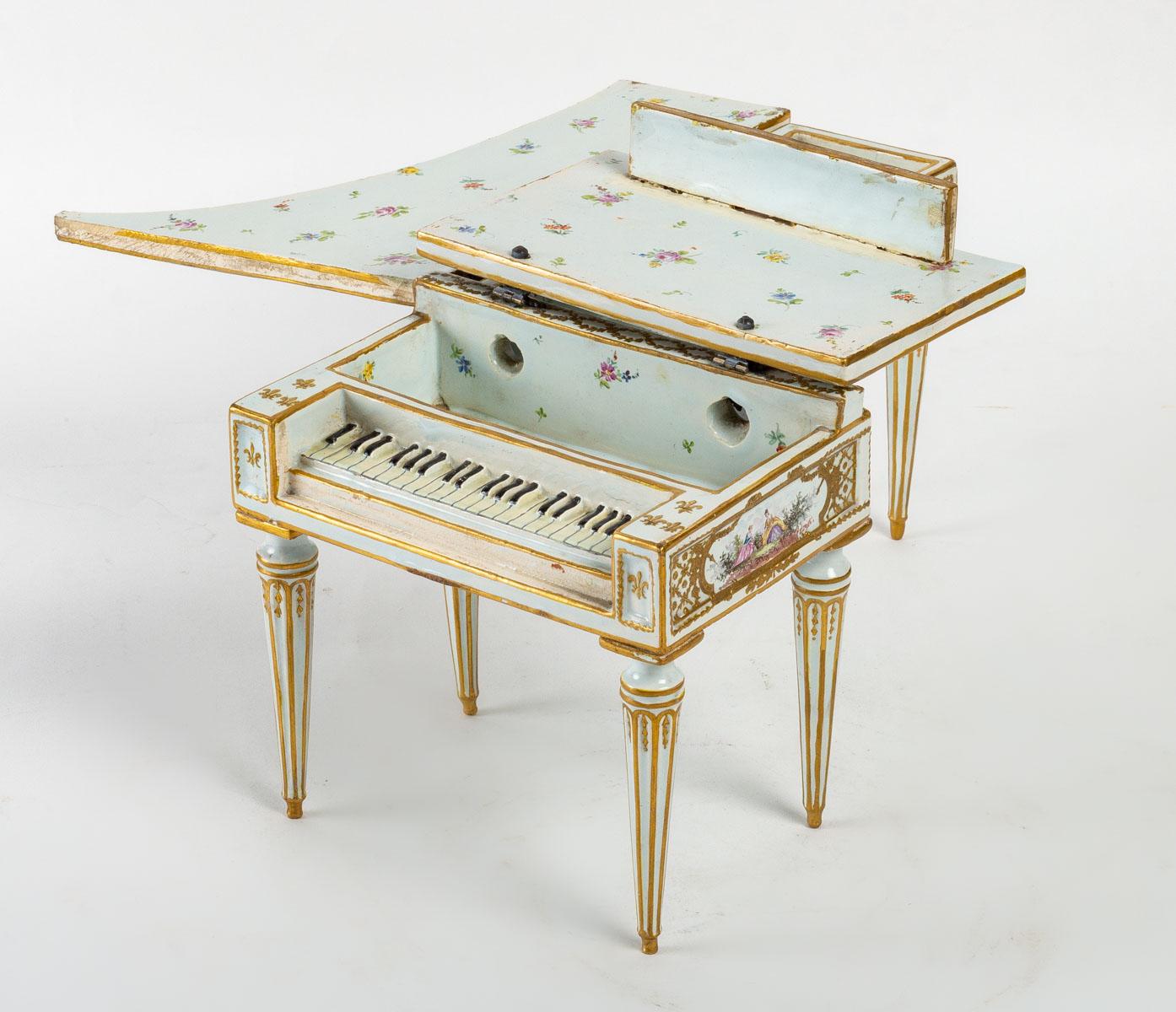Beautiful 19th Century German Porcelain Piano 6