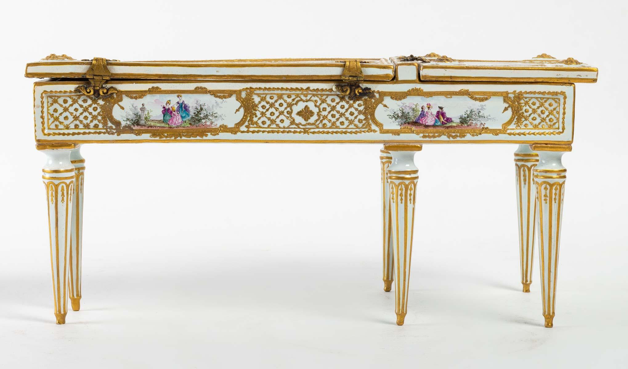 Beautiful 19th Century German Porcelain Piano 2
