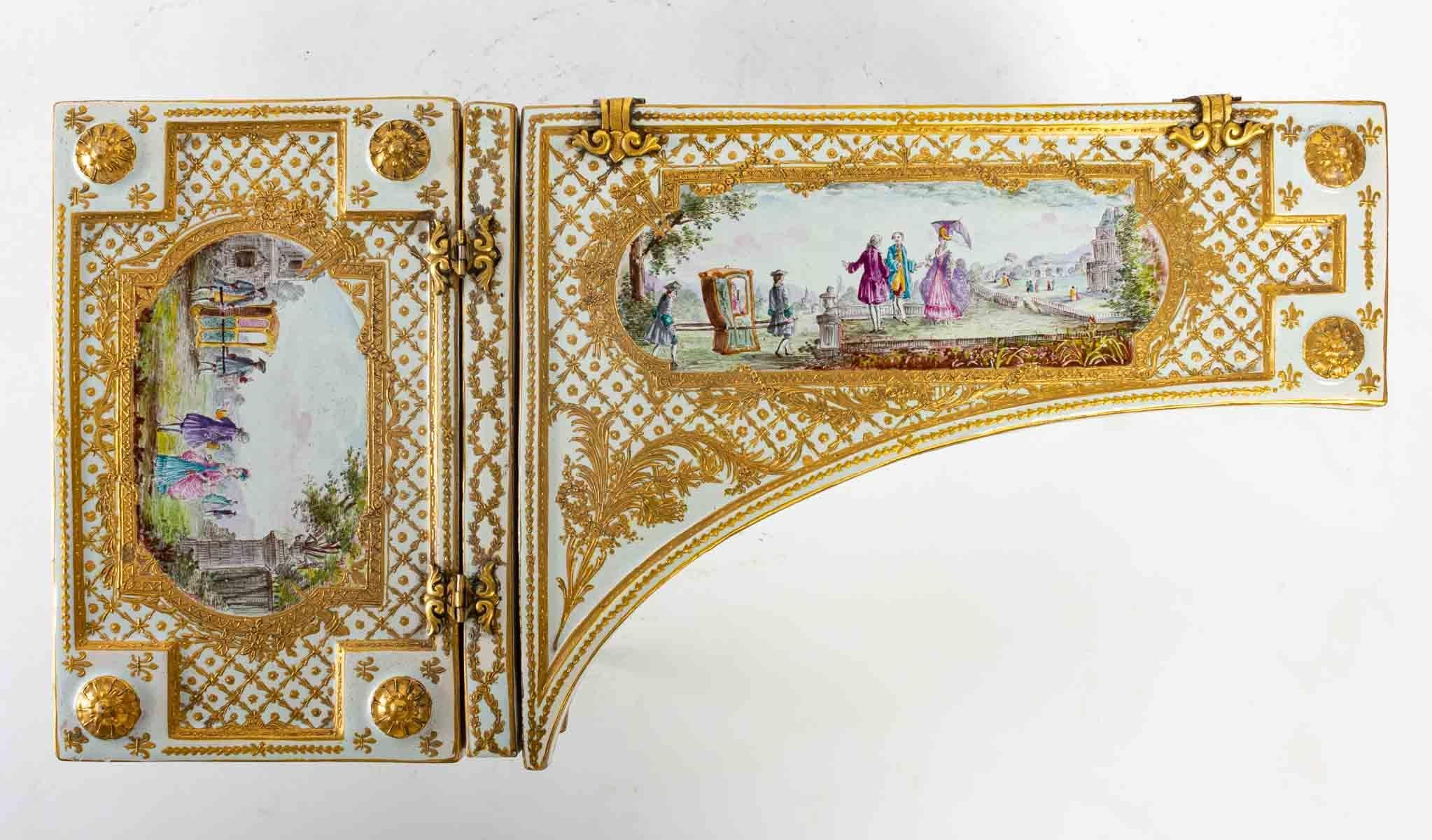 Beautiful 19th Century German Porcelain Piano 3