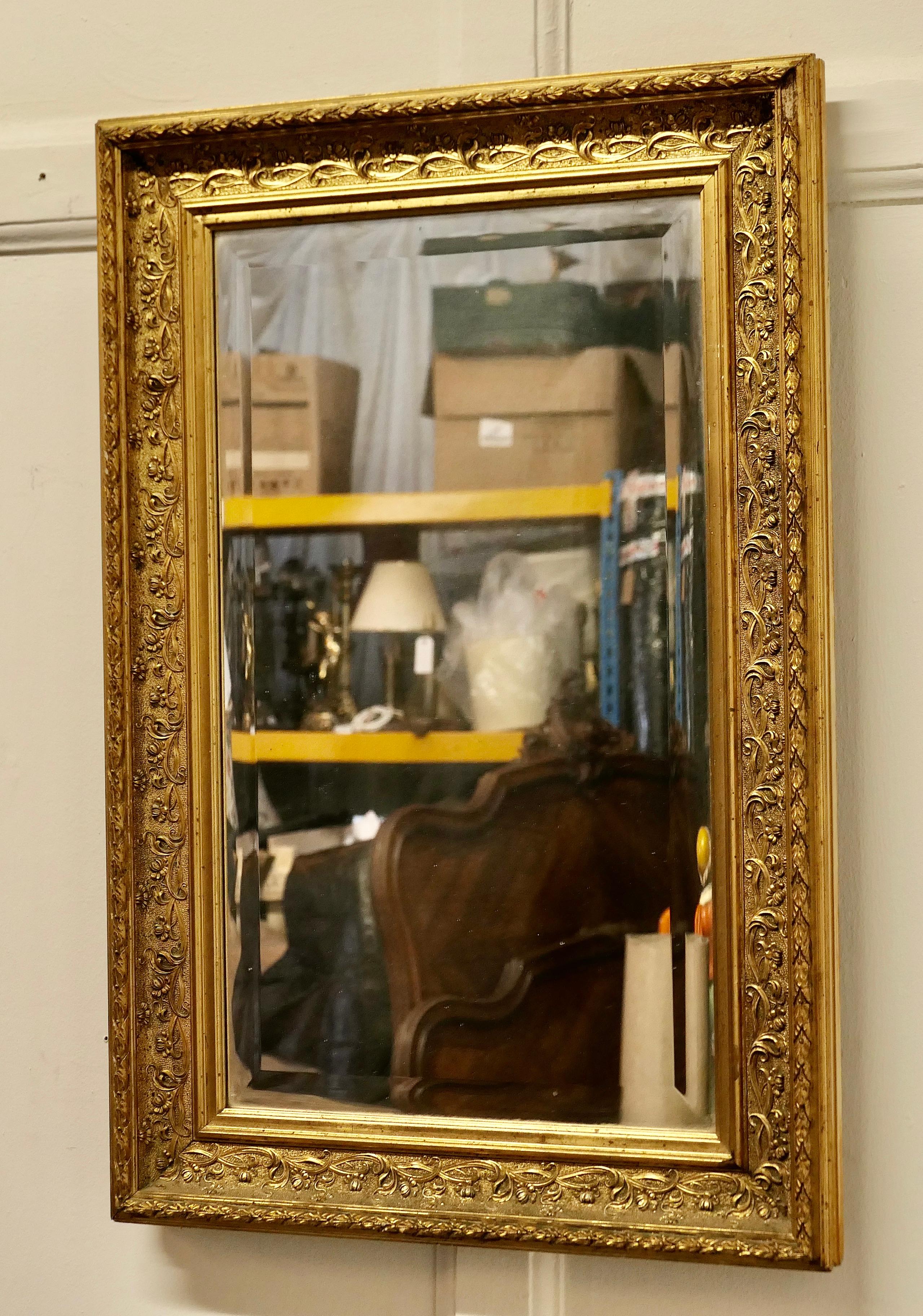 Giltwood Beautiful 19th Century Gilt Wall Mirror For Sale