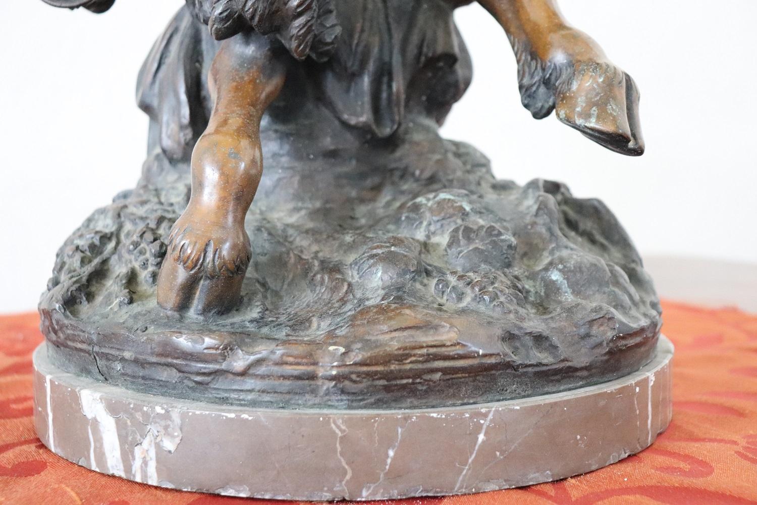 Late 19th Century Beautiful 19th Century Italian Sculpture in Bronze Signed by Vincenzo Cinque