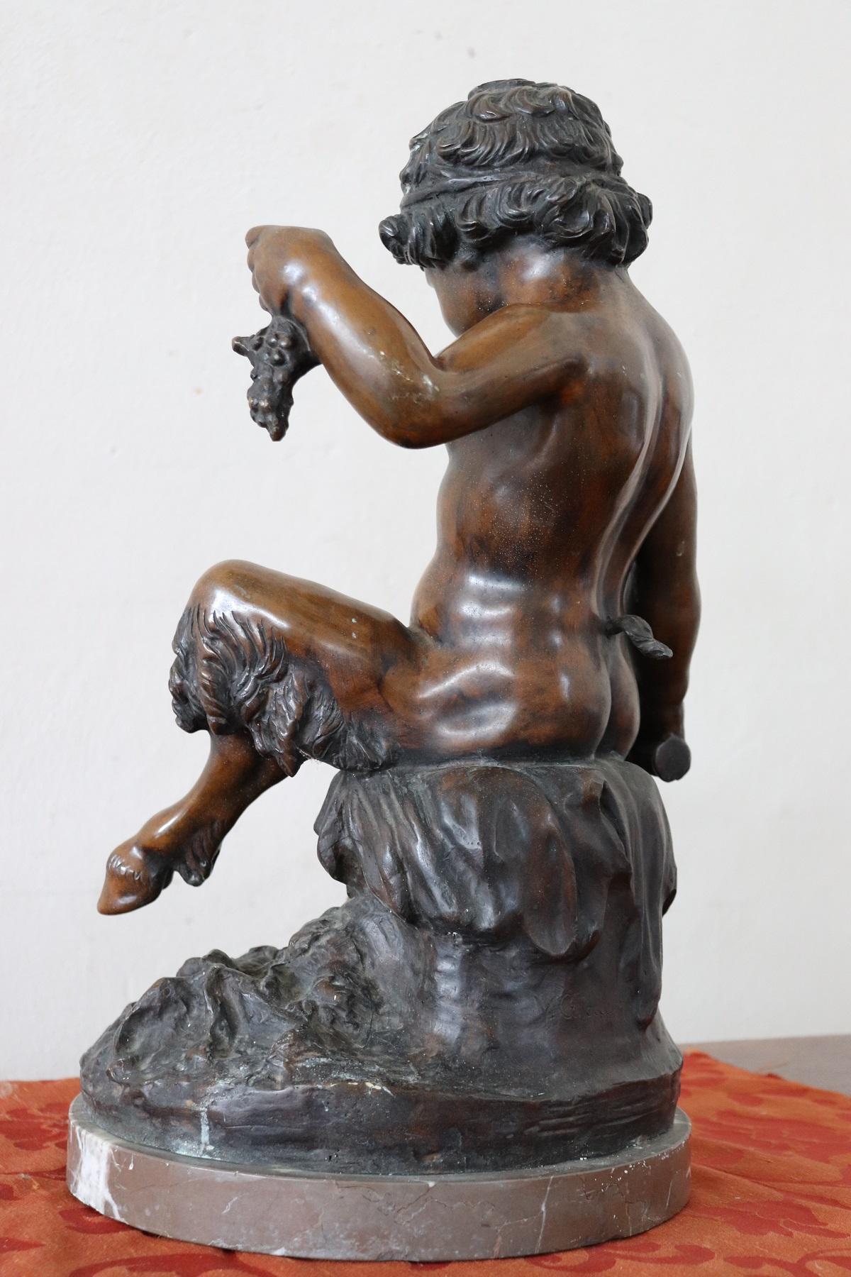 Beautiful 19th Century Italian Sculpture in Bronze Signed by Vincenzo Cinque 2