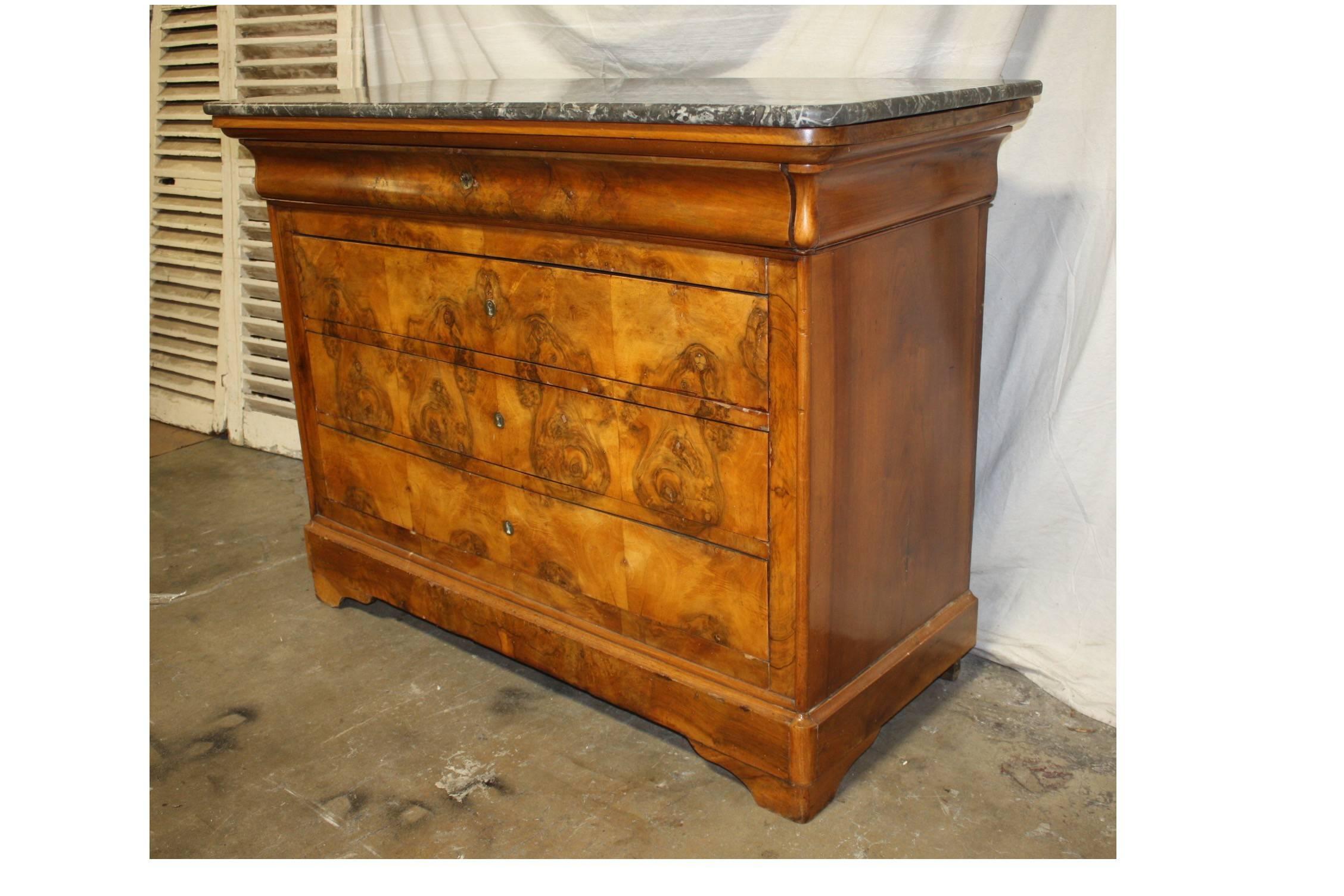 Marquetry Beautiful 19th Century Louis-Philippe Commode