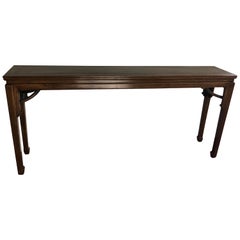 Antique Beautiful 19th Century Qing Dynasty Ju Wood Long Narrow Asian Console Table