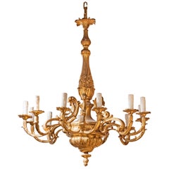 Magnifique lustre Régence du 19ème siècle en bronze doré
