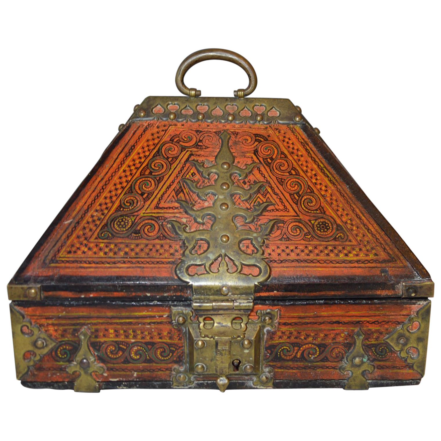 Beautiful 19th Century South Indian "Malabar" Marriage Dowry Box