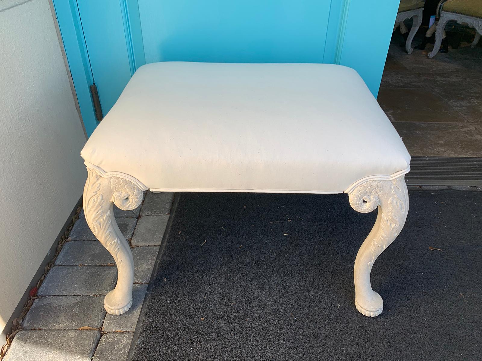 Beautiful 19th Century English Painted Stool in the Style of William Kent In Good Condition In Atlanta, GA