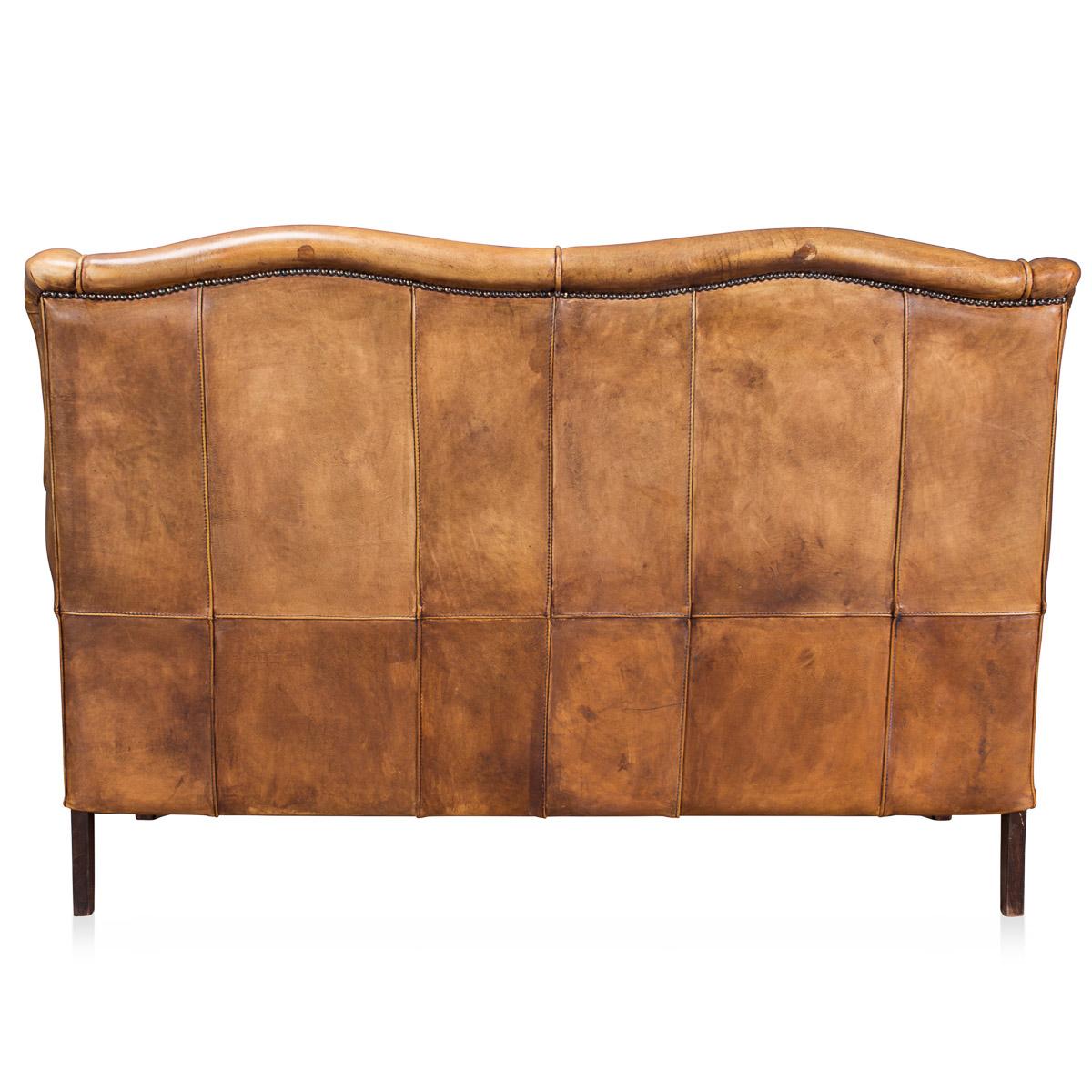 honey tan leather sofa