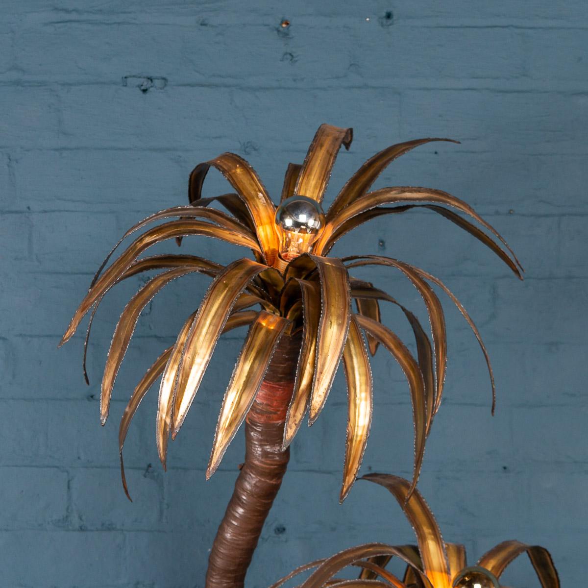 Beautiful 20th Century Maison Jansen Palm Tree Floor / Side Lamp, circa 1960 In Good Condition In Royal Tunbridge Wells, Kent