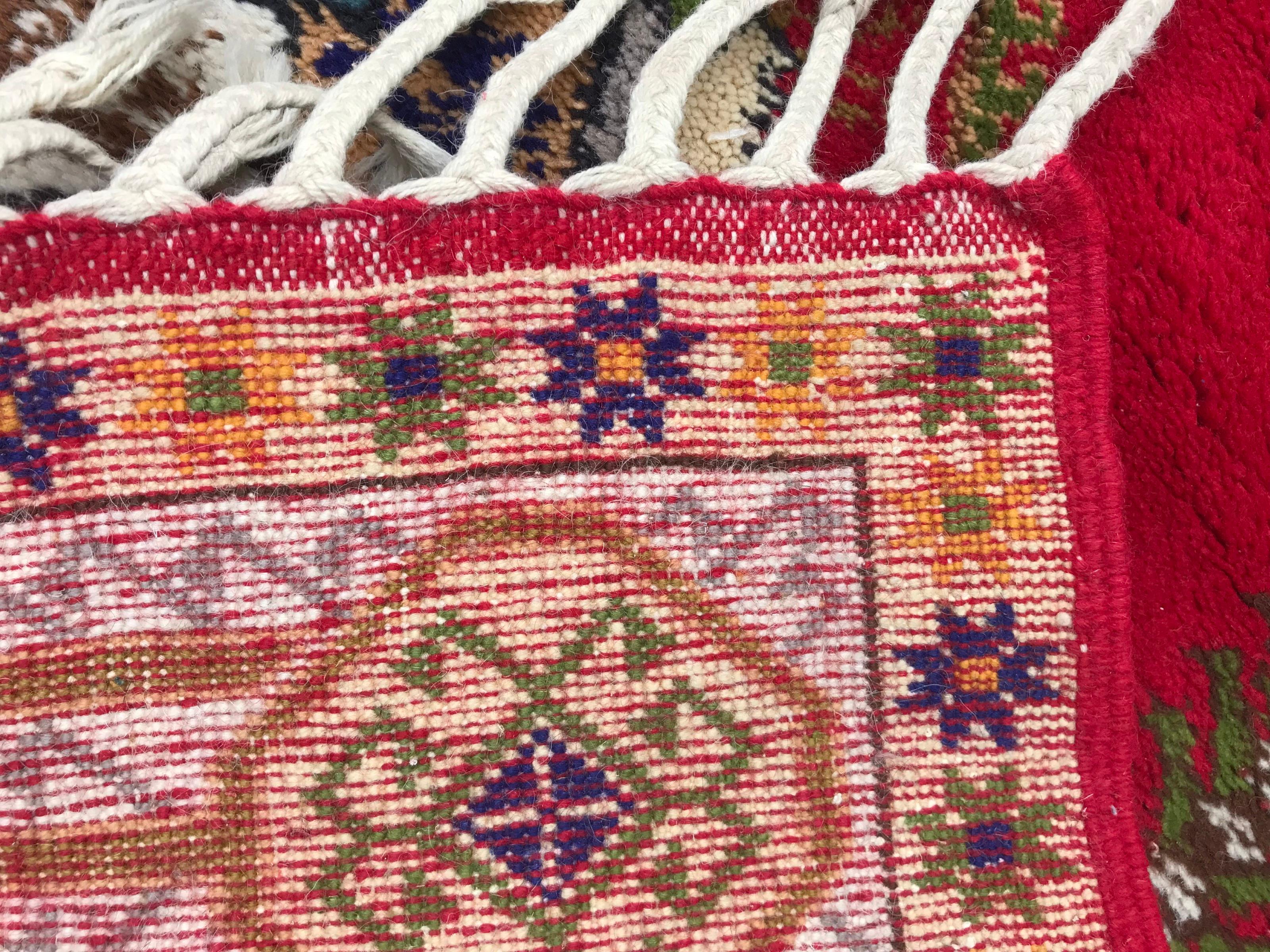 Preciosa alfombra marroquí Rabat del siglo XX en venta 8