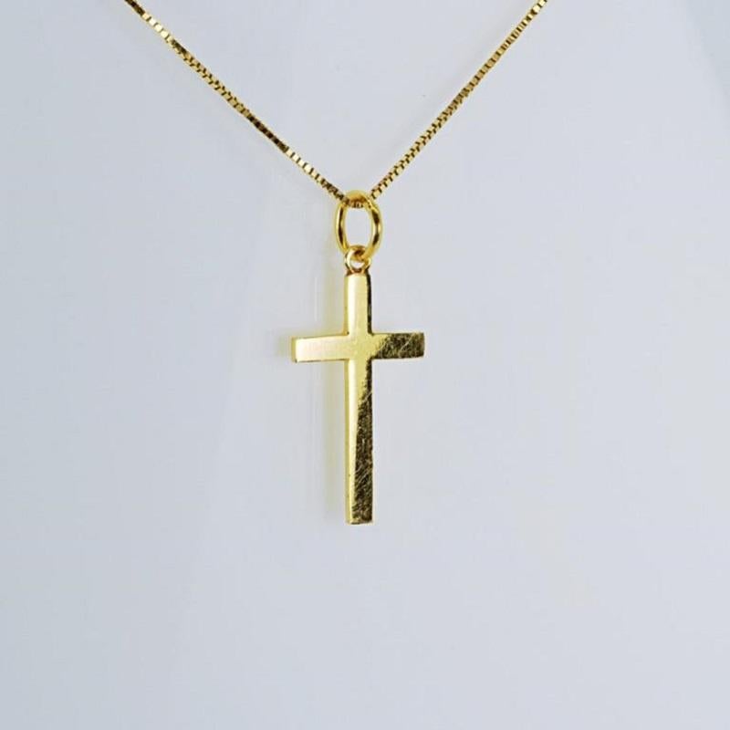 22k gold cross necklace