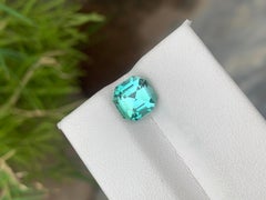 Beautiful 2.75 Carat Natural Loose Blue Seafoam Tourmaline Asscher Cut Gemstone