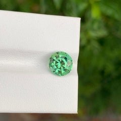 Loupe Clean 2.75 Carat Natural Loose Green Tourmaline Round Shape Gem