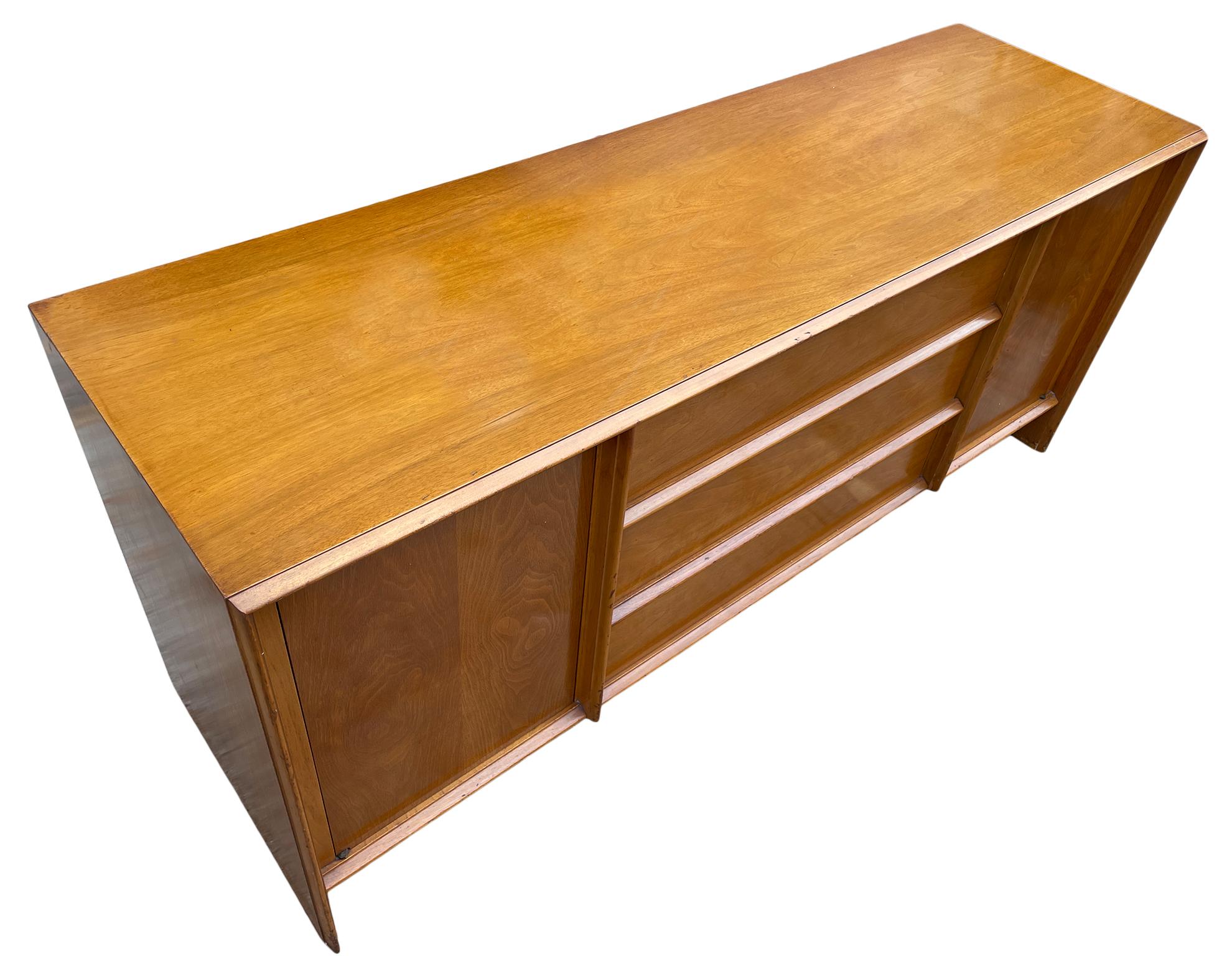 American Beautiful 3 drawer Credenza sideboard by T.H. Robsjohn-Gibbings for Widdicomb