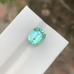 Beautiful 4.85 Carat Natural Loose Seafoam Tourmaline Cushion Cut Gemstone