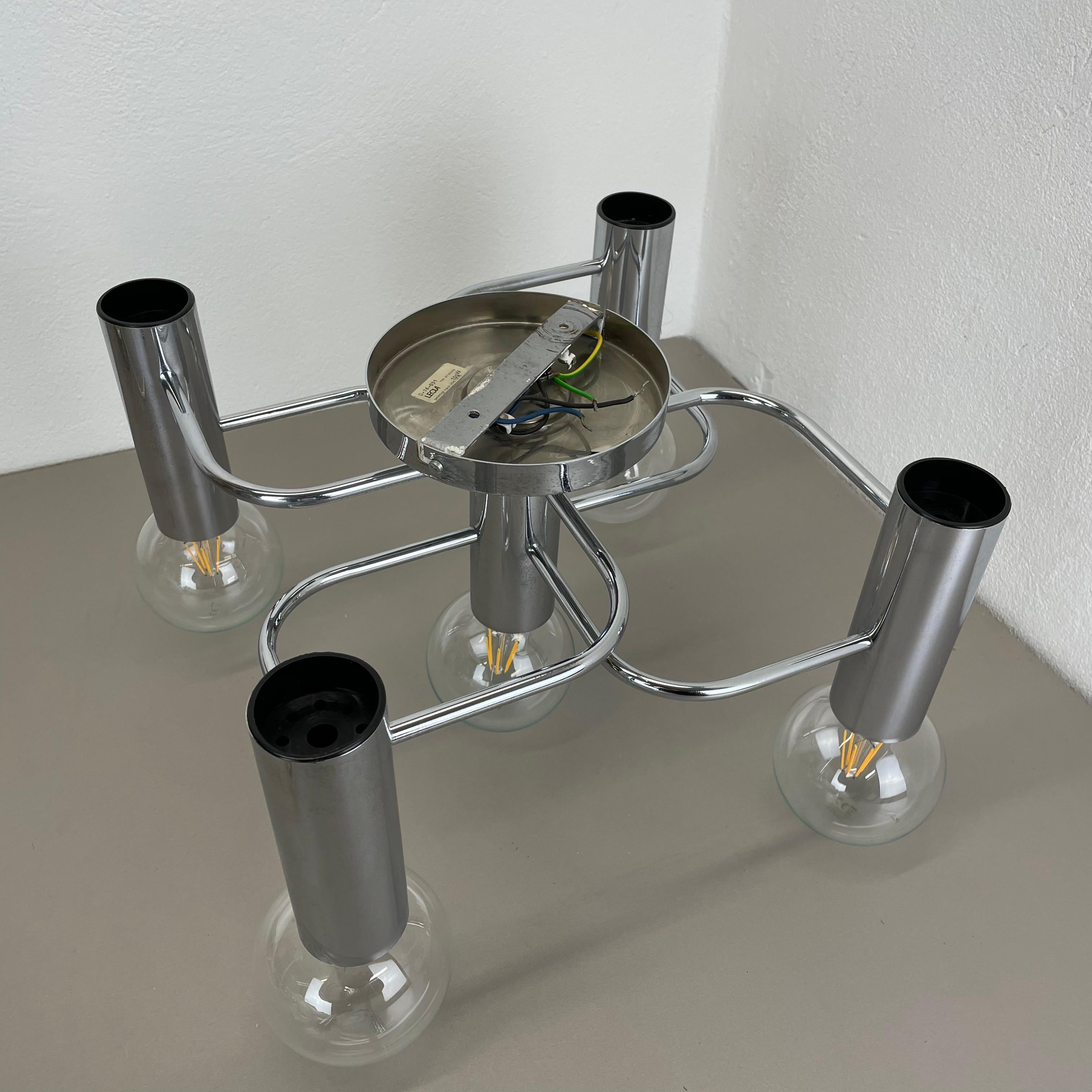 Precioso Aplique de Techo Sciolari de 5 Luces de LEOLA Leuchten Alemania Años 70 en venta 12
