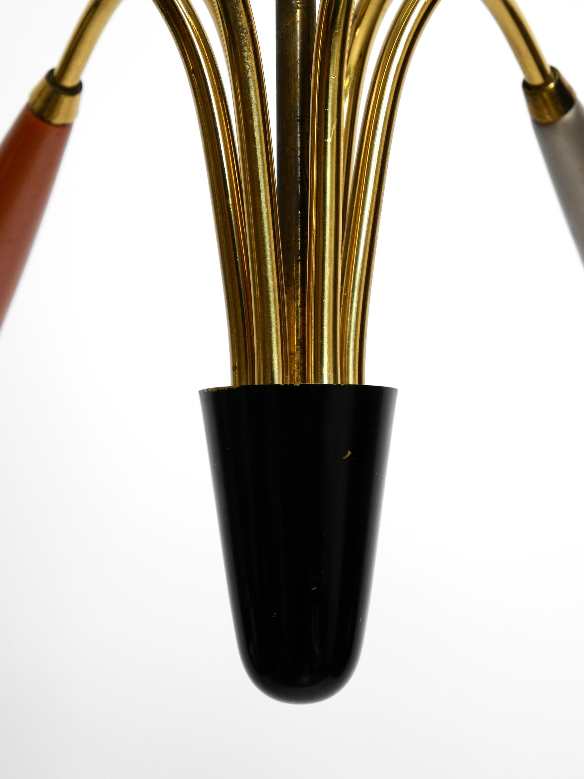 Beautiful 6 arm Mid Century Modern brass Sputnik chandelier For Sale 10