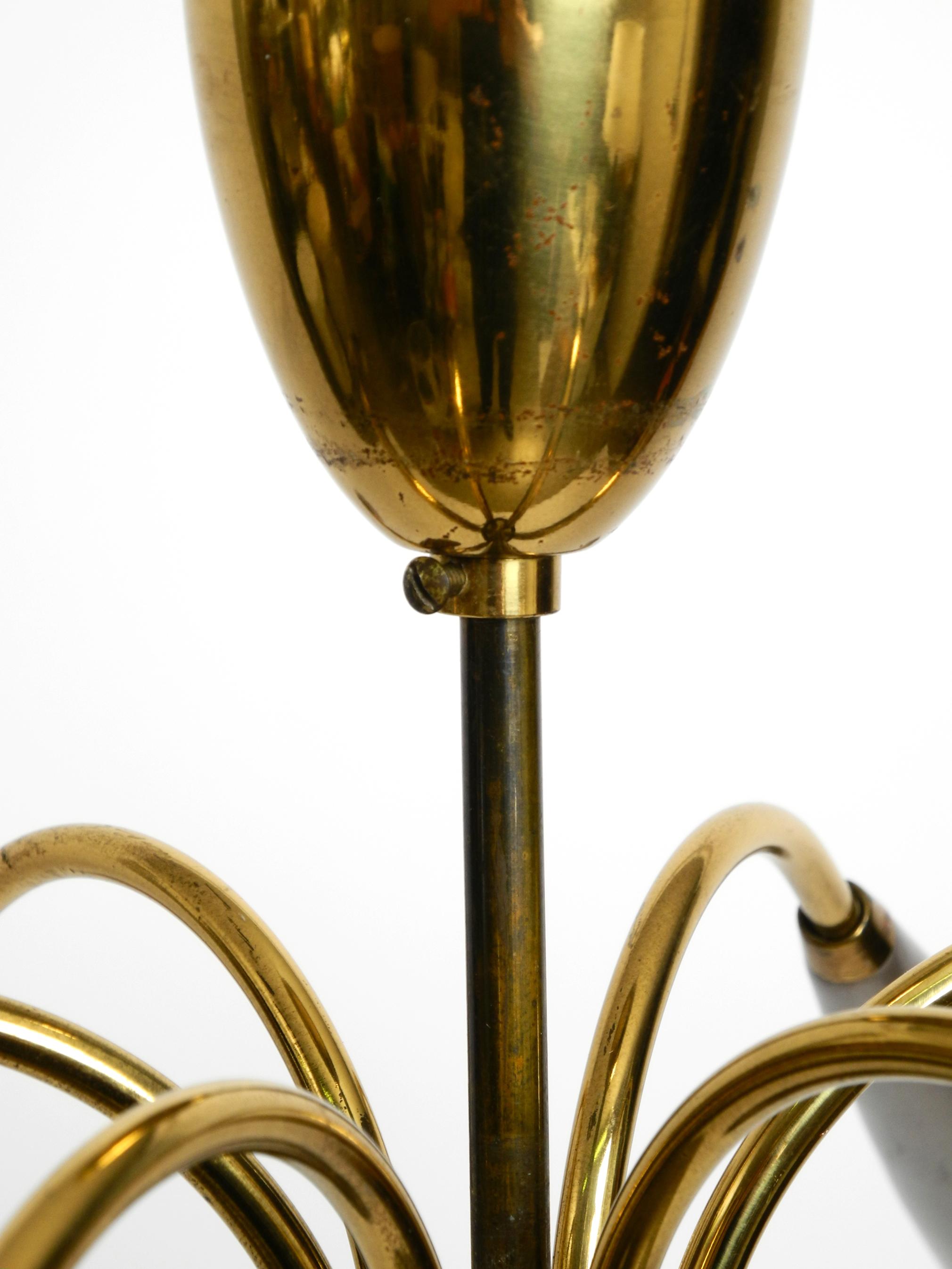 Beautiful 6 arm Mid Century Modern brass Sputnik chandelier For Sale 11