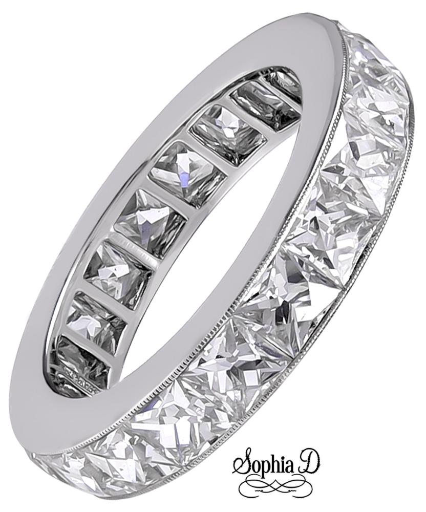 This beautiful eternity band is composed of 17 French cut stones weighing a total of 6.38 carats.

Sophia D by Joseph Dardashti LTD has been known worldwide for 35 years and are inspired by classic Art Deco design that merges with modern
