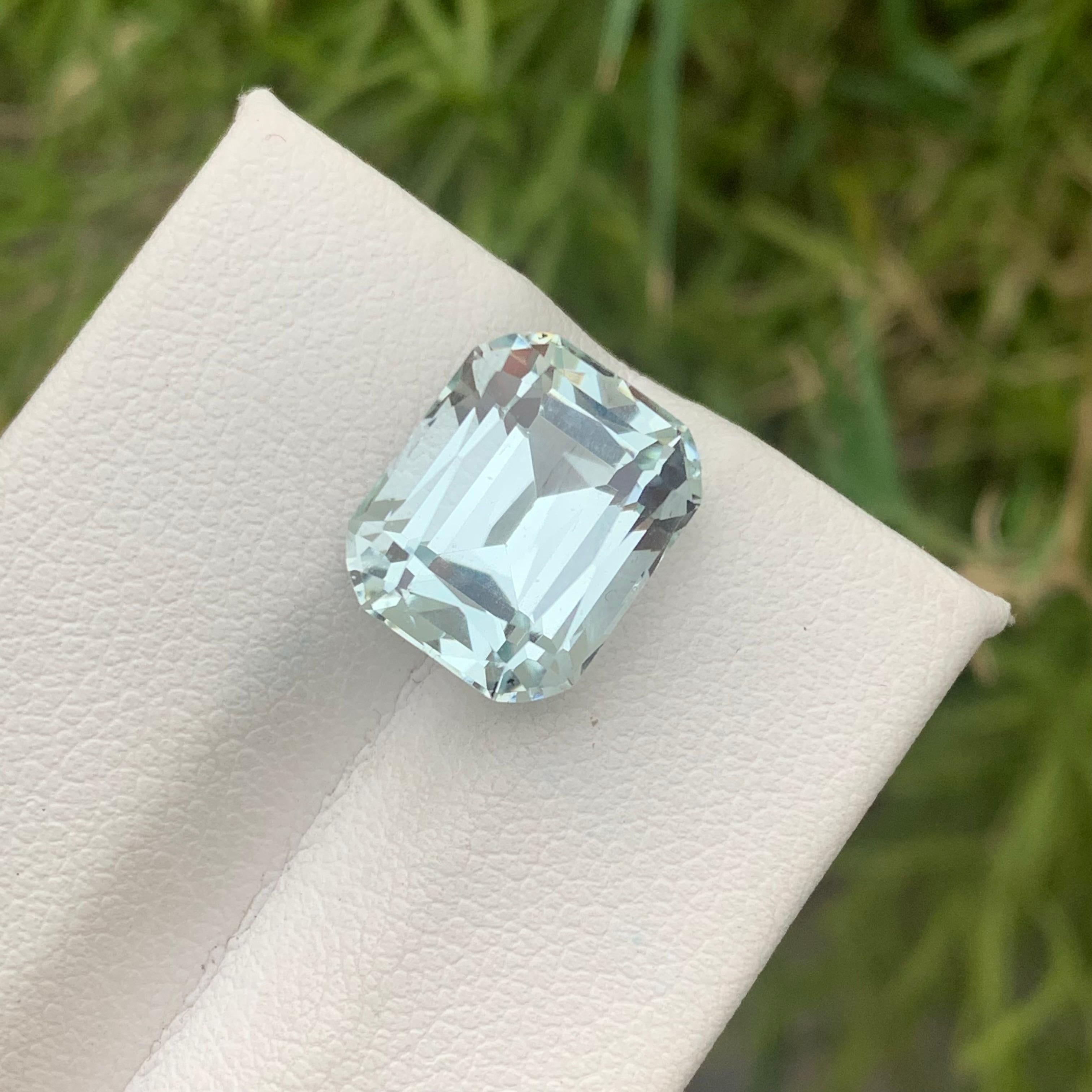 Arts and Crafts Beautiful 6.75 Carat Unheated Untreated Aquamarine from Shigar March Birthstone