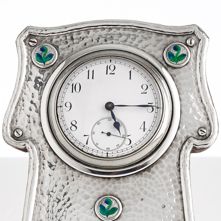 Antique 925 Sterling Hammered Silver Time Piece Dated Birmingham 1903 ...